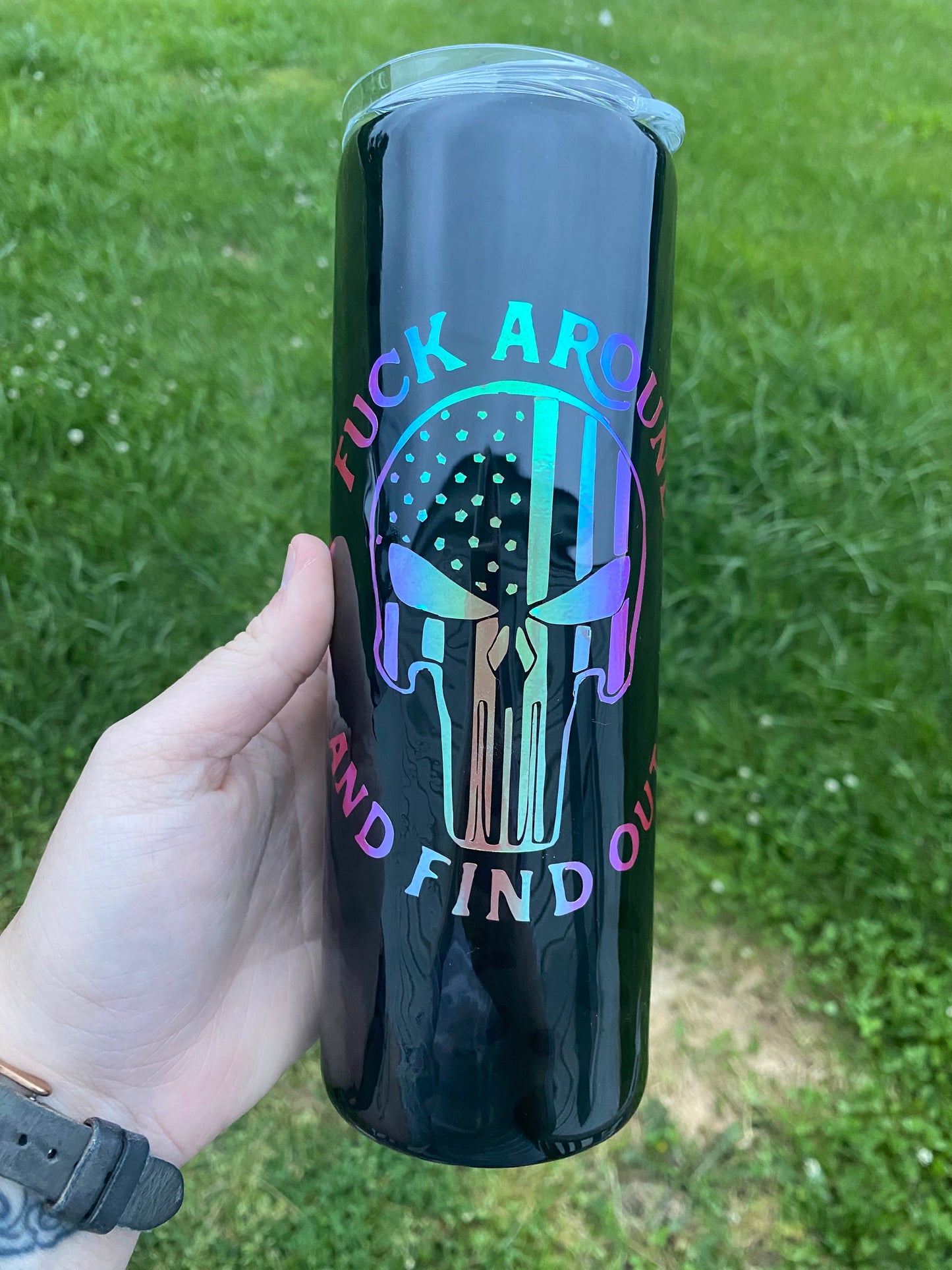 Black Leopard FAFO Tumbler