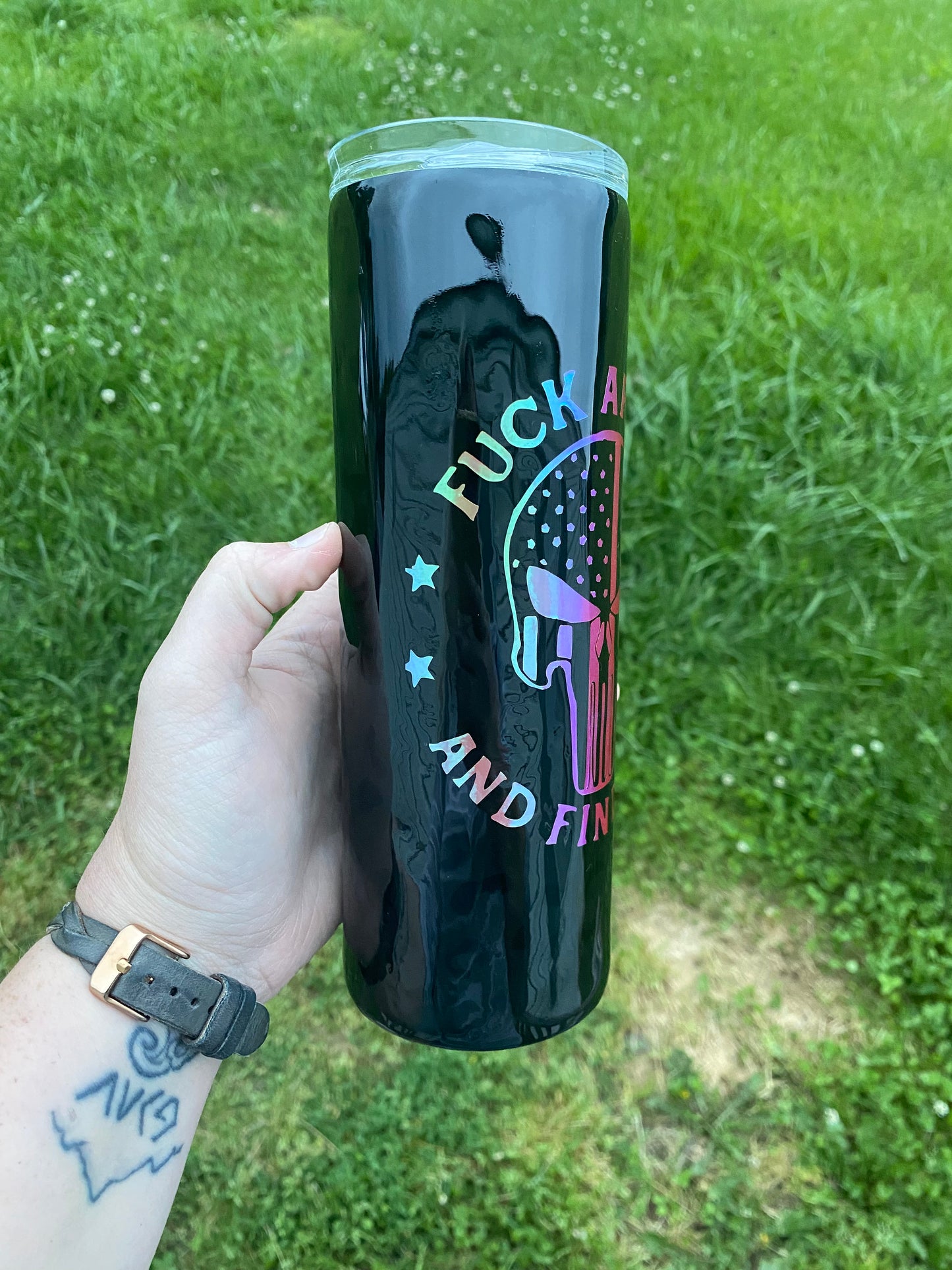 Black Leopard FAFO Tumbler